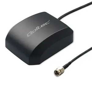 GPS/GLONASS antena QOLTEC modelis 57055 ar magnētisku pamatni, 28 dB pastiprinājums