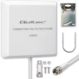 Внешняя 4G/5G LTE антенна QOLTEC 9 дБи с разъёмом SMA и кабелем 3 м
