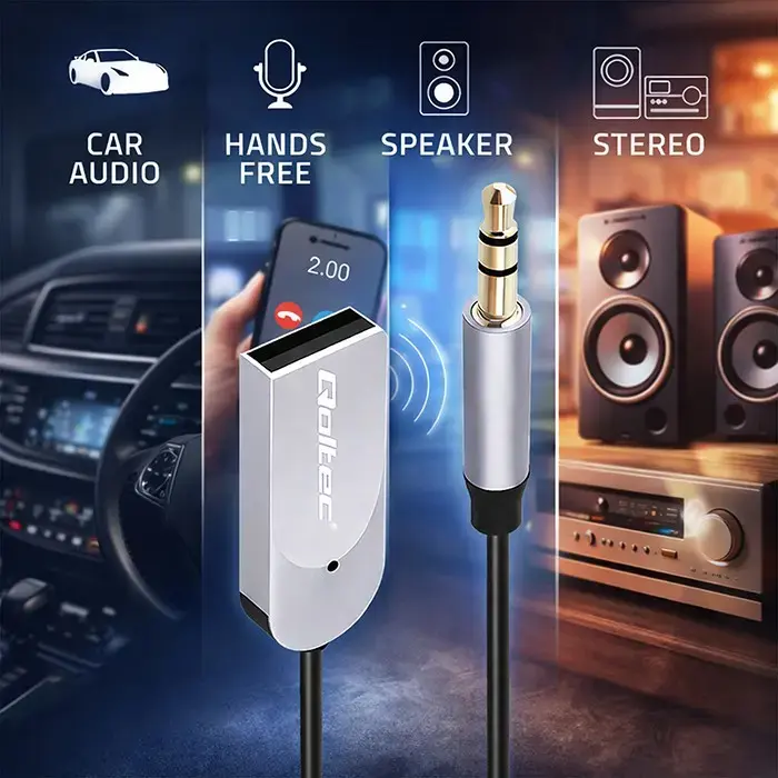 QOLTEC HiFi BT6.0 2xRC bezvadu audio uztvērējs Photo 2