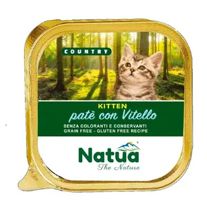 Wet cat food Natua Country Kitten Veal — 100 g tray, veal recipe for kittens