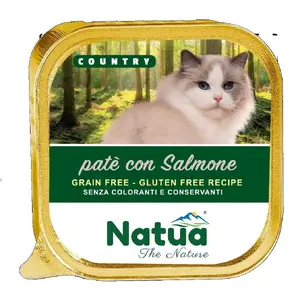 Wet cat food Natua Country Salmon tray 100 g – salmon recipe
