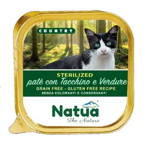 Wet cat food Natua Country Sterilized Turkey and Vegetables — 100 g tray
