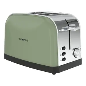 Toaster Taurus Vintage II 7, 2-slice, 950 W, olive, stainless steel housing, 3.5 cm slot width