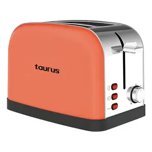 Toaster Taurus VINTAGE II CORAL 2-slice, 950 W, Coral, stainless steel