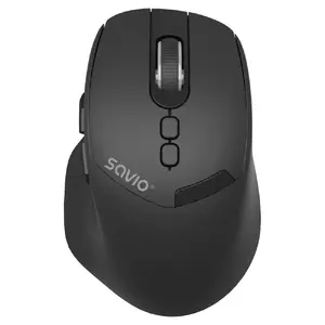 Bezvadu ambidikstrāla pele SAVIO MB-06, Bluetooth, 3800 DPI, 5 pogas, bateriju barošana, melna