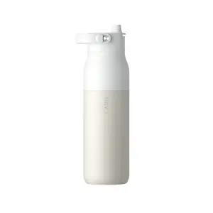 Ūdens pudele LARQ PureVis 2 nerūsējošā tērauda 1000 ml — skrūvējama vāciņa, iebūvēta baterija, 20 dienu darbība, augstums 286 mm