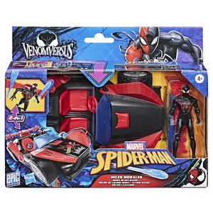 HASBRO Marvel Spider-Man VenomVersus Epic World of Action Miles Morales Remix Blast Racer Supereroju rotaļlieta ar 10 cm figūru