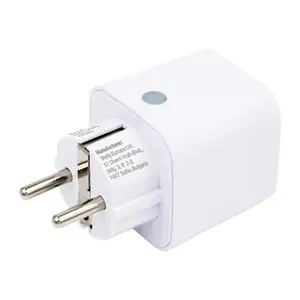 Viedā kontaktligzda Shelly Plug M Gen3 Matter 13A, balta — kompakta Wi‑Fi kontaktligzda ar Matter atbalstu