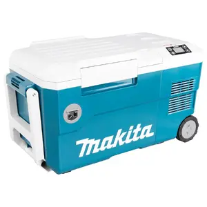 Portable 20 L Cool Box Makita CW001GZ — electric/AC/DC/cigarette lighter, -18–60 °C, LCD, 2 wheels