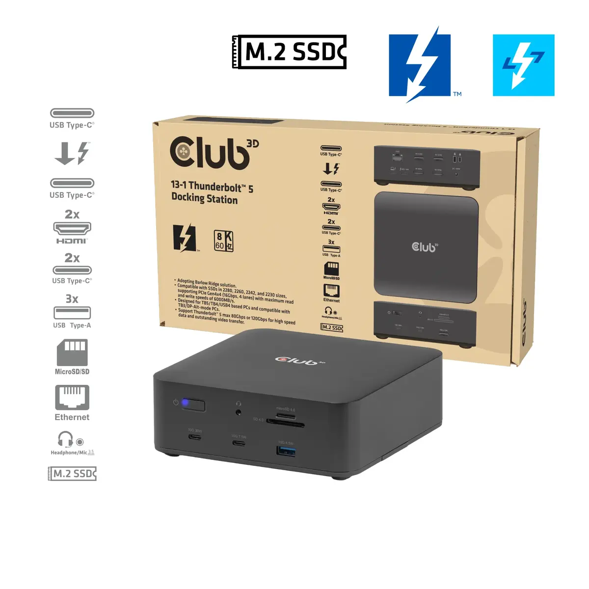 CLUB3D CSV-2562 док-станция Thunderbolt 5 Photo 2
