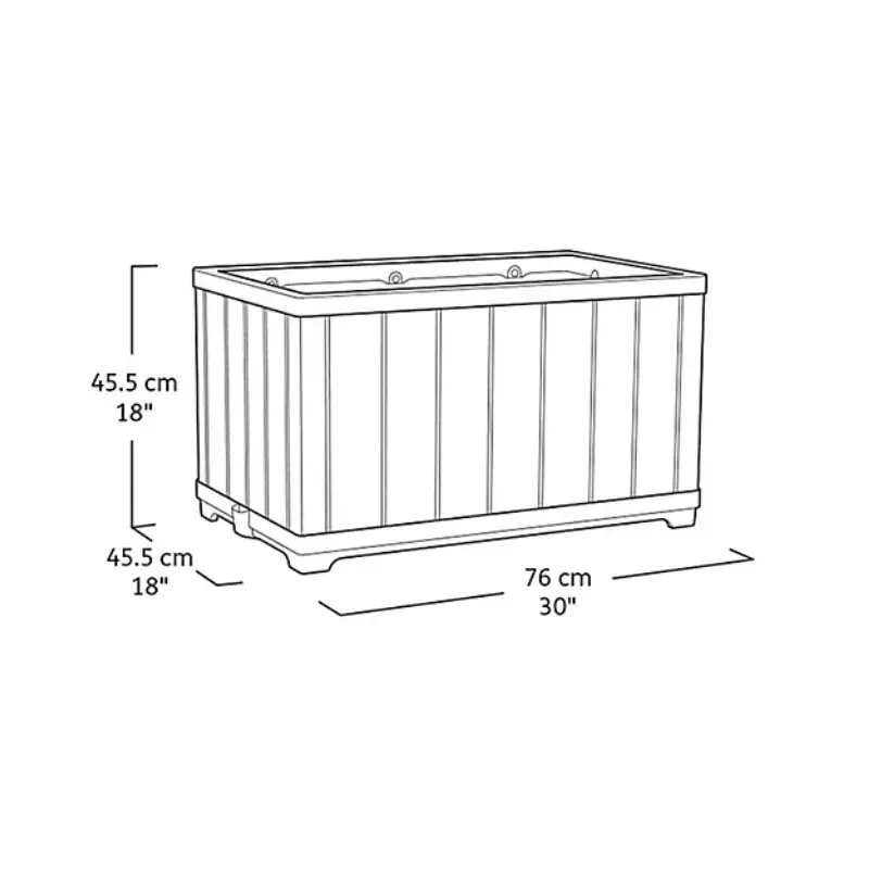 Keter Deco Rectangle Planter Ashwood Photo 4
