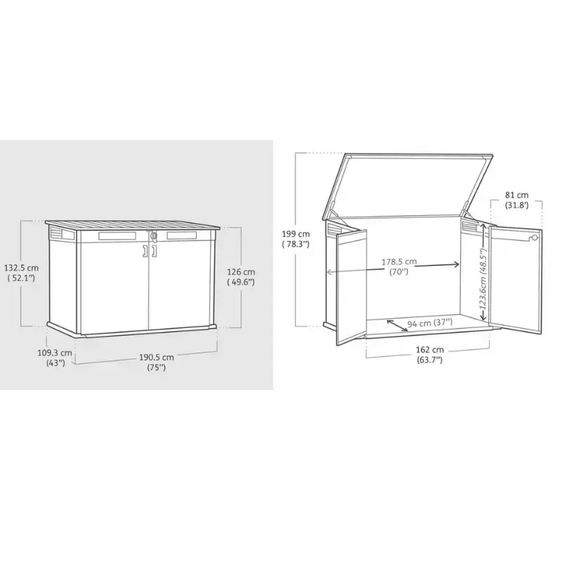 Keter Cortina Mega 2020L outdoor storage shed Photo 6