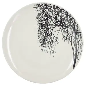 Dinner plate Newill 20.5 cm ceramic cream — TREE collection