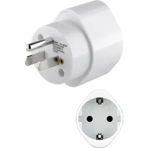 Power plug adapter GOOBAY 45355 — Type B plug to Type F socket, 250 V, white