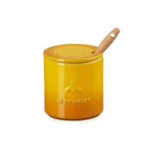 Honey pot with spoon Le Creuset 420 ml stoneware yellow