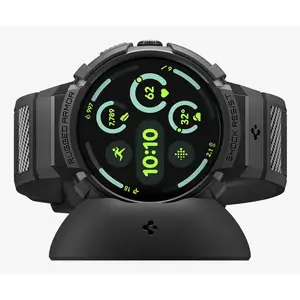 Чехол и ремешок для смарт‑часов Spigen Rugged Armor Pro + Stand — чёрный, совместим с смарт‑часами, 1 шт.