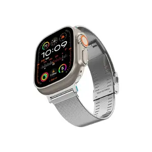 Ремешок для смарт‑часов Spigen AMP07224 серебристый, нержавеющая сталь, 32.2×169×7.3 мм