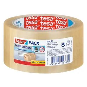 Kancelejas līmlente Tesa 57171 PVC 66 m × 50 mm, krāsa chamois, 1 gab