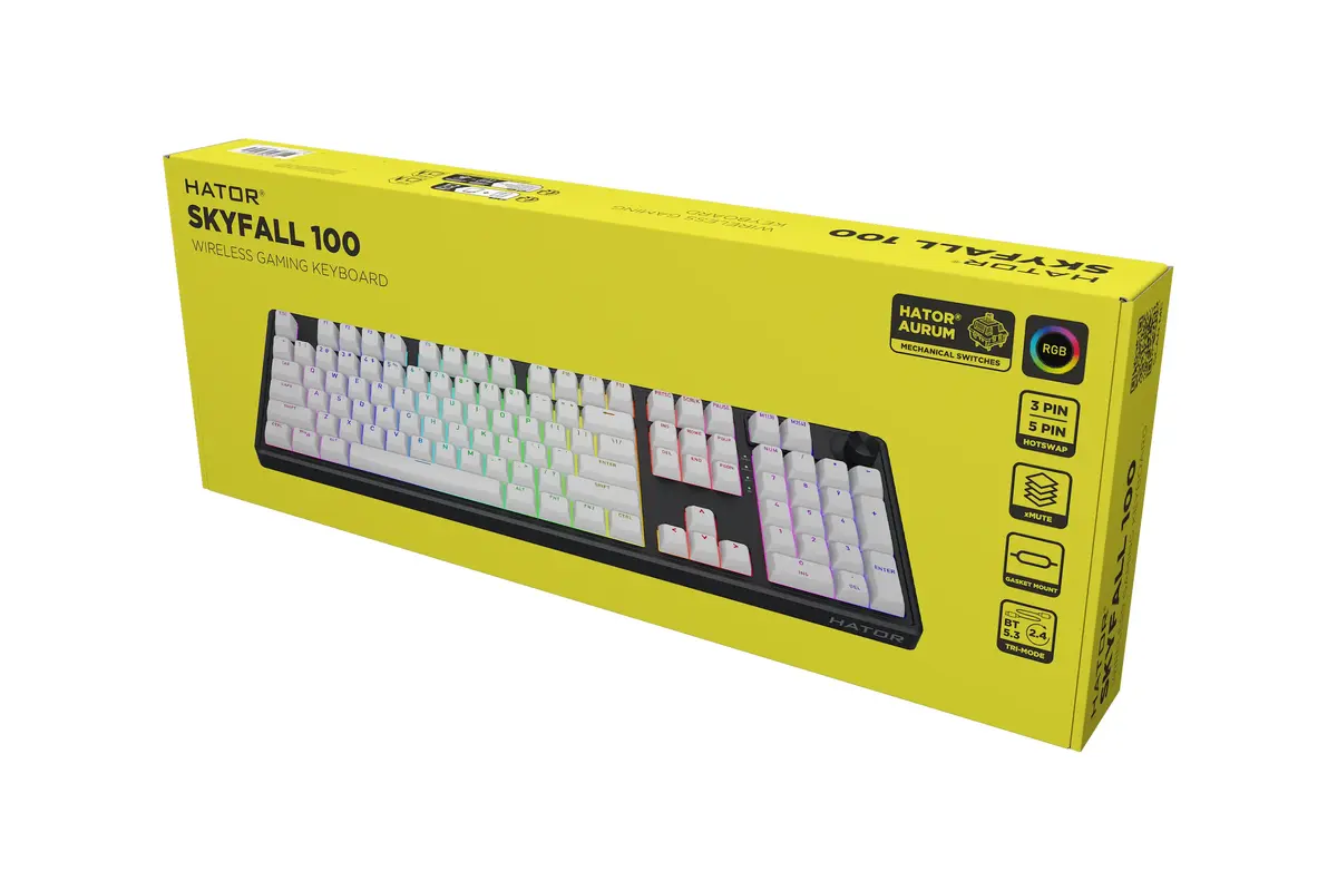 HATOR Skyfall Wireless 100 mehāniskā spēļu klaviatūra Photo 7