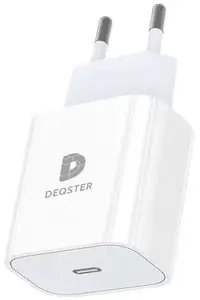DEQSTER USB-C lādētājs 20W ar EU spraudni, GS-pārbaudīts, modelis 60-3160, balts