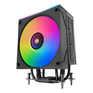 Gaisa dzesētājs TACENS Mars Gaming MCPU-LCD, 120 mm ventilators, TDP 300 W, saderīgs ar LGA1700/1200/115x/1366 un AM4/AM5, melns