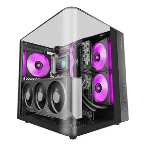 Datora korpuss Midi Tower TACENS Mars Gaming MC-INFINIOLITE, melns, rūdīts stikls, atbalsta ATX/Micro-ATX/Mini-ITX, 120 mm ventilatori