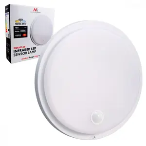 LED lamp with PIR sensor MACLEAN MCE525 W — outdoor LED fixture with motion sensor