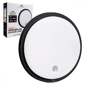 LED lamp with PIR sensor MACLEAN MCE525 B — outdoor wall light, motion-activated LED