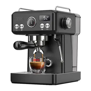 Поршневая эспрессо-машина HiBREW H10A с регулировкой температуры, чёрная