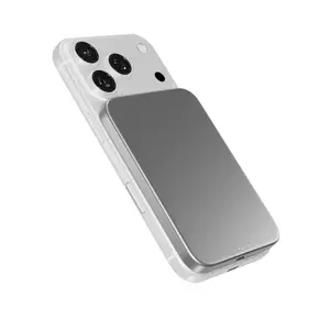 Power bank Epico Qi2 5000mAh Alu Mag+ EM51 – 5000 mAh, wireless charging, aluminum, silver