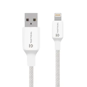 Кабель USB-A на Lightning Tactical 2 м белый — Tactical Stitch Thread