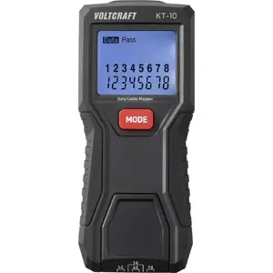 Network Cable Tester Voltcraft KT-10 VC-17256120 — cable continuity and wiring check for Ethernet and telephony