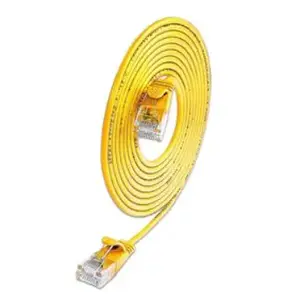 Сетевой патч‑корд Slim Wirewine SLIM-L-UU-K6A Cat6a U/UTP RJ-45–RJ-45 0,1 м жёлтый