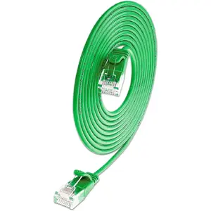 Networking cable Slim Wirewine SLIM-L-UU-K6A 0.15 m Cat6a U/UTP, RJ-45 to RJ-45, green