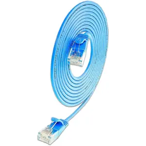 Network patch cable Slim Wirewine SLIM-L-UU-K6A 3 m Cat6a U/UTP Blue RJ-45–RJ-45