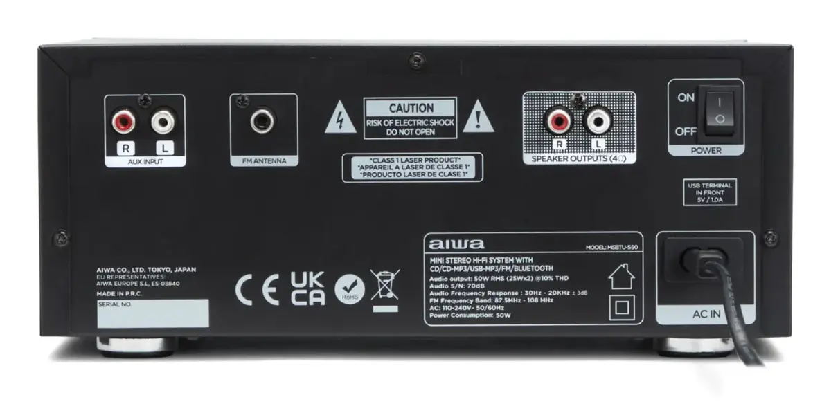 Aiwa MSBTU-550 домашняя аудиосистема Photo 3