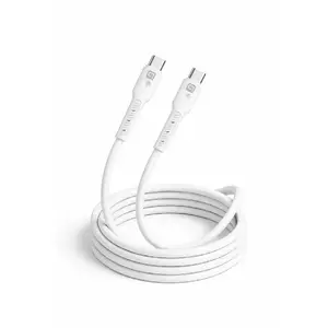 Кабель USB-C — USB-C для зарядки и передачи данных Quik QK-1012, мягкий силикон, 60 Вт, 1 м