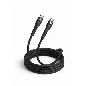 Кабель USB-C — USB-C для зарядки и передачи данных Quik QK-1011, мягкий силикон, 60W, 1 м