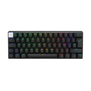 Mehāniskā 60% spēļu tastatūra Logitech G 920-011907 — RF Wireless + Bluetooth, QWERTZ, RGB, kabelis 1.8 m, melna