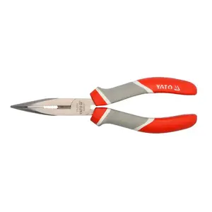 Bent nose pliers YATO YT-2026, 160 mm, grey/red handles