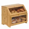 Springos KI0162 двухуровневый бамбуковый хлебный шкаф Photo 2