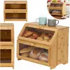 Springos KI0162 двухуровневый бамбуковый хлебный шкаф Photo 4
