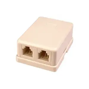 Wall telephone socket PREMIUMCORD 2xRJ11 adhesive-mounted — 2 RJ11 ports for telephone connection