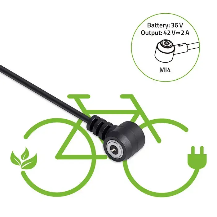 QOLTEC Mi4 Magnetic TIP e-bike charger 36V/42V 2A Photo 4