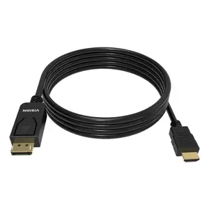 Video cable adapter VISION TC 2MDPHDMI8K/BL — 2 m DisplayPort to HDMI, 6 mm, Black