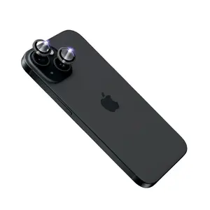 Защитное стекло для камеры FIXED для Apple iPhone 15 / 15 Plus, сапфировое, черное, 1 шт