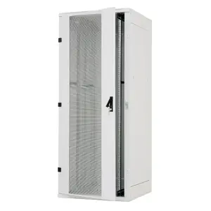 Напольный шкаф Triton RMA 42U 600x600 мм, высота 1970 мм, левая перфорированная дверь, серый, грузоподъёмность 400 кг