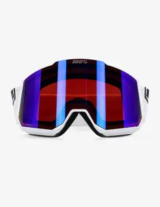 Ski/Snowboard goggles 100 КНИГ SNOWCRAFT XL — White frame, HiPER Violet Mirror lens