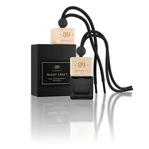 Hanging air freshener bottle AROMATIC 89 Night Craft 8ml — wooden plug, up to 30 days, for car and small spaces