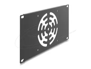 Cover plate DELOCK 67434 with built-in 1 fan, metal housing, dark grey — rack accessory